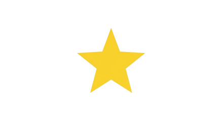 A simple yellow star on a white background.