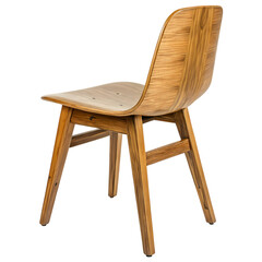 Modern Wooden Chair Design: Rear View of Stylish Dining Room Furniture