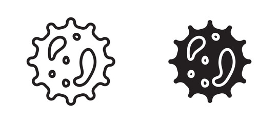 White blood cell icons set for apps and web.