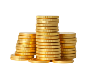 Stacks of Gold Coins,  Wealth, Prosperity, and Finance Concept