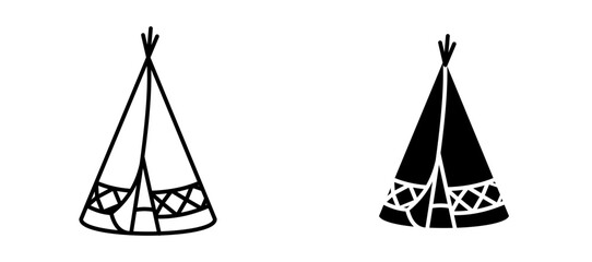 Tepee icons set for apps and web. © Chris