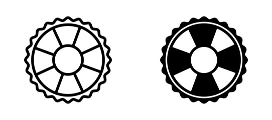 Rubber ring icons set for apps and web. © Chris