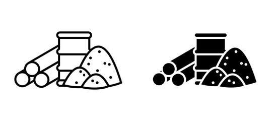 Raw material icons set for apps and web.