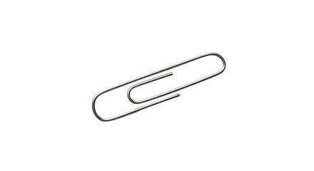 Obraz premium Simple drawing of a metallic paperclip.