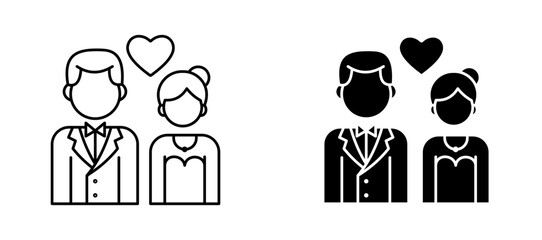 Newlyweds icons set for apps and web.
