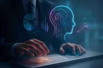 Machine Learning and AI Technology for Business Automation and Strategy Concept