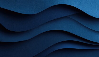 Obraz premium Abstract wavy layers of deep blue