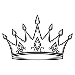 Drawing Crown vector Illustration Design 
