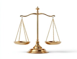 Gold-toned scale of justice