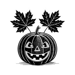 Halloween pumpkin silhouette Images