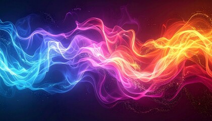 Obraz premium Abstract Colorful Energy Waves Vibrant Swirls of Light and Color