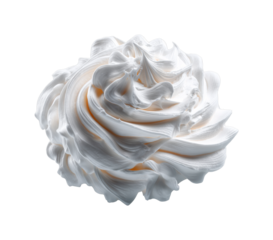 Whipped cream decoration kitchen food cozy atmosphere top view isolated on transparent background, png