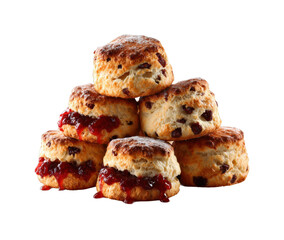 Baking delicious chocolate chip scones home kitchen food warm atmosphere isolated on transparent background, png