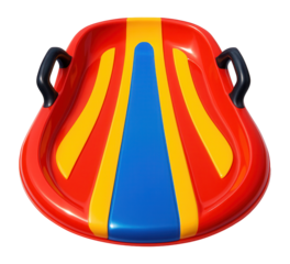 Plastic sled with colorful appeal