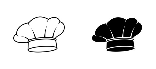 Chef hat icons set for apps and web.