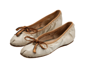 Elegant ballet flats for women fashion accessories minimalist style isolated on transparent background, png