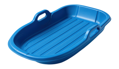 Plastic sled with functional construction