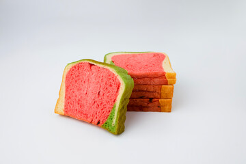 Watermelon-flavored sliced ​​bread