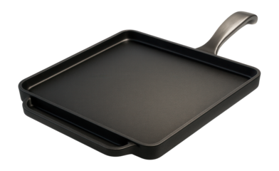 Camping griddle with grease channel
