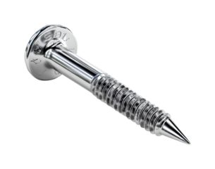 Screw installation process in workshop metal fastener tool usage isolated on transparent background, png