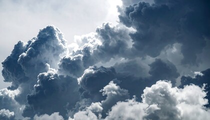 Dramatic cloudscape with contrasting light and shadow