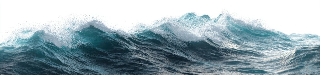 Powerful ocean waves crashing (2)