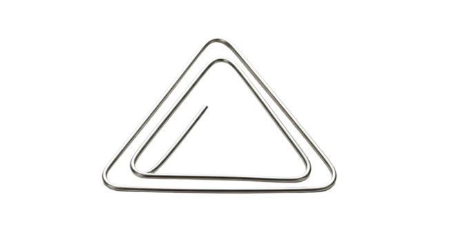 Two Interlocking Metal Triangles.