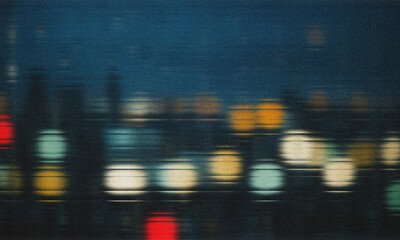 Abstract Grainy City Lights at Night Motion Blur fractal Glass Background