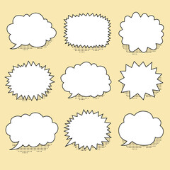 Fun comic style bubble illustration with blank space for text, suitable for pop art and cartoon themes