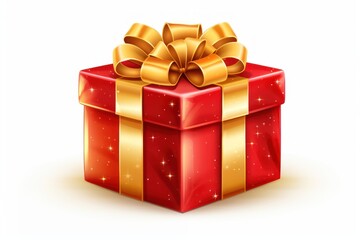 Obraz premium Gift white background celebration anniversary.