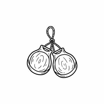 black and white castanets musical instrument clip art preview