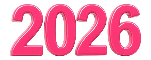 2026 year number in bold pink with white highlights