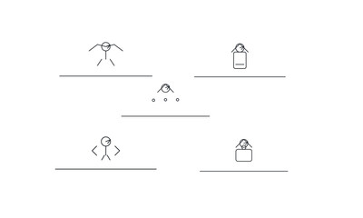 American Bald Eagle Icon Set – 5 Patriotic Symbols in Stroke Outline Vector Style (Soaring, Perched, Shield, Olive Branch, Head Close-Up)
