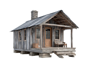 Exploring rustic architecture old wooden house countryside exterior view heritage concept isolated on transparent background, png