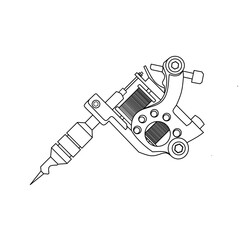  tattoo machine vector line
