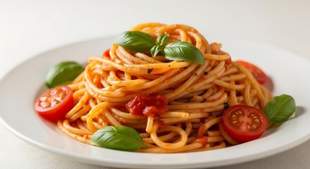 Delicious Spaghetti with Tomato Sauce.