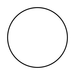 Black Circle Outline with Transparent Background – Minimalist Geometric Shape PNG
