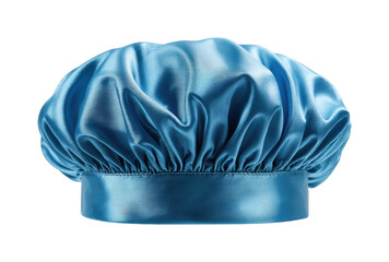 Creative cooking event featuring a stylish blue chef hat in a bright kitchen environment isolated on transparent background, png