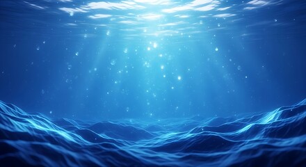 Ocean Depths Underwater Scene.