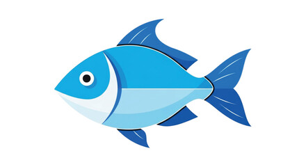 Obraz premium Blue Fish Illustration.