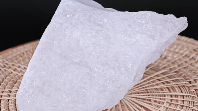 Crystal clear alum stones or Potassium alum.