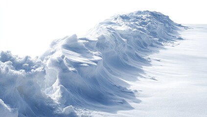 A sculpted snowdrift