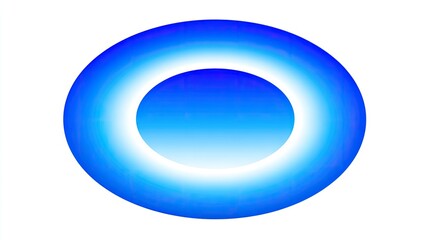 Oval-shaped, concentric circles in shades of blue, with a bright inner circle