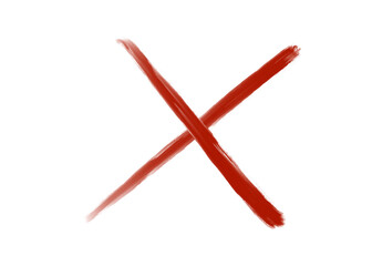 red cross graphic for delete, cancel, or exit icon element