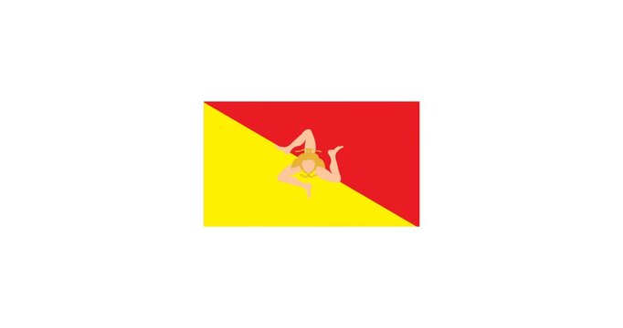 Animated Sicily icon for country symbols Ideal for cultural designs travel themes regional branding flag promotions and geographic graphics.