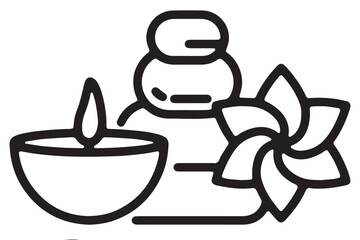 vector illustration of candle box icon