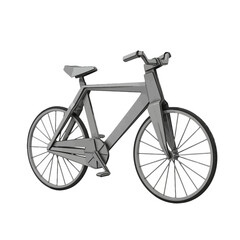 Geometric Render of a Bicycle Modern Design and Transportation Concept