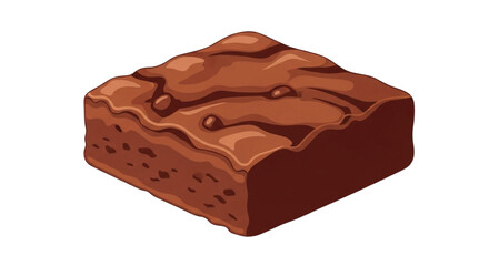 Delicious Chocolate Brownie with Fudge Glaze.