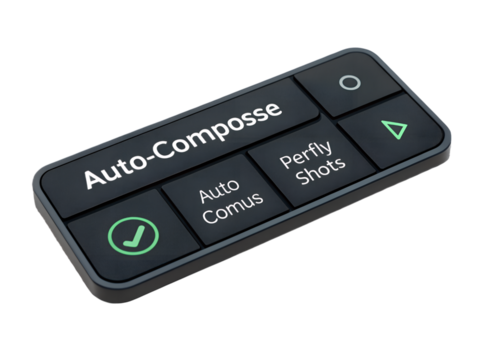 Autocompose remote control isolated on transparent background