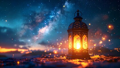Whimsical lantern releasing radiant story fragments into a starry sky, light weaving vivid scenes, lifelike HD camera clarity with vibrant hues